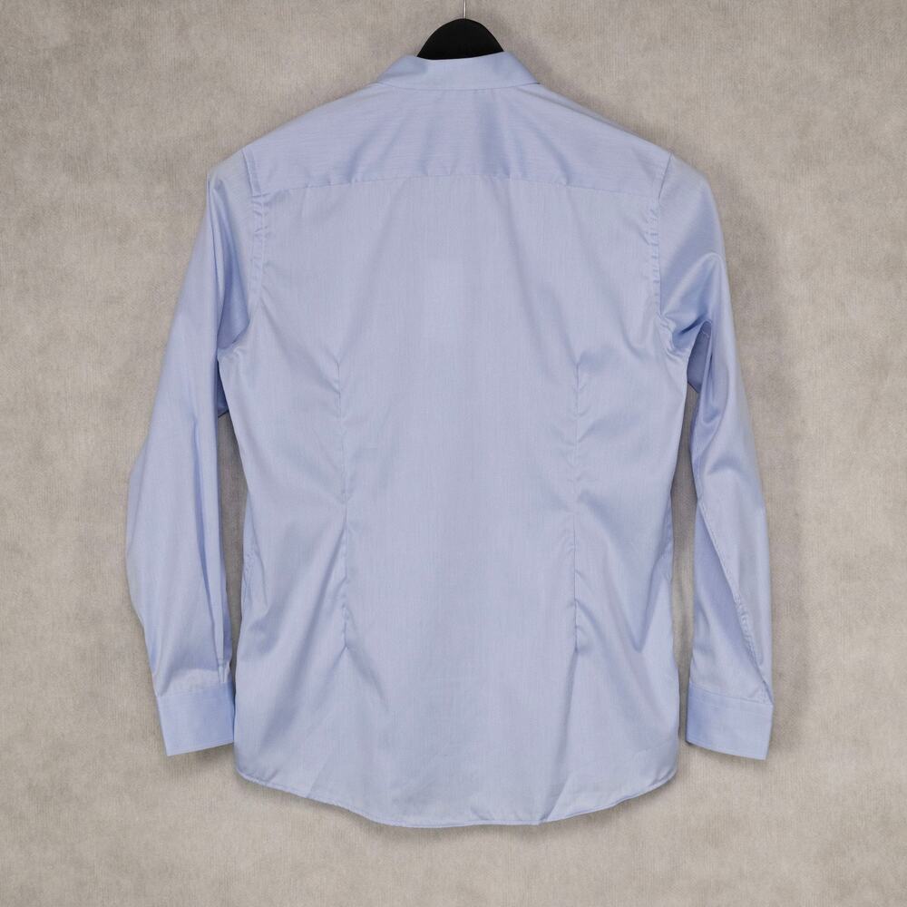 Eton Men Contemporary Fit Twill Dress Shirt Blue Size 17 (Pre-owned) - Picture 3 of 8